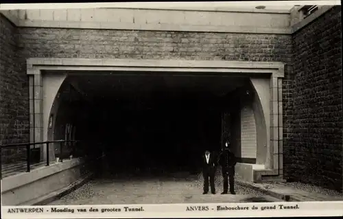 Ak Antwerpen Anvers Flandern, Embouchure du grand Tunnel