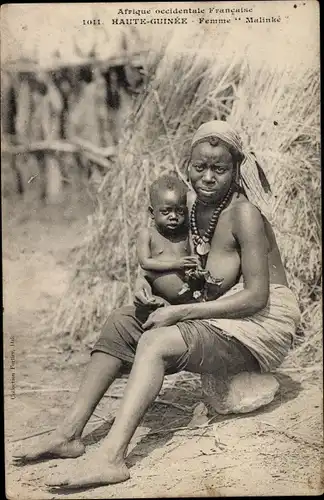 Ak Afrique Occidentale, Haute Guinee, Femme Malinke