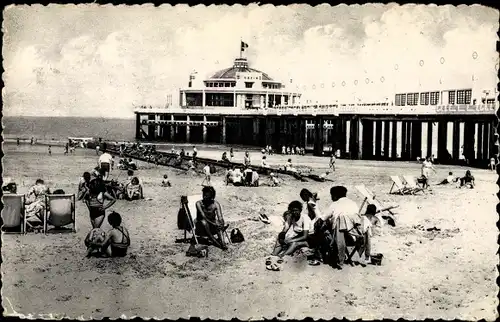 Ak Blankenberghe Blankenberge Westflandern, Le Pier, Strandszene