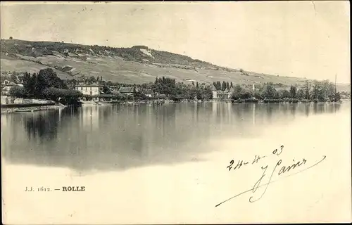 Ak Rolle Kanton Waadt, Seepanorama, Ort
