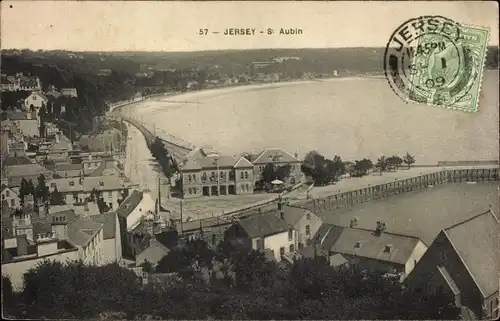 Ak Saint Aubin Kanalinsel Jersey, Panorama