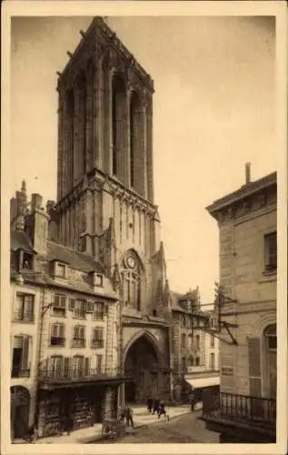 Ak Caen Calvados, Saint-Jean, La Tour du Portail (Tour penchee)