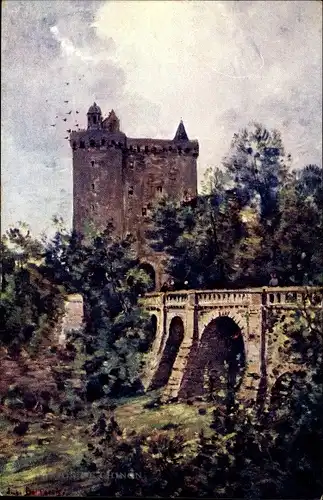 Künstler Ak Château Chinon Nievre, Donjon de Chinon, Jeanne d'Arc et Charles VII