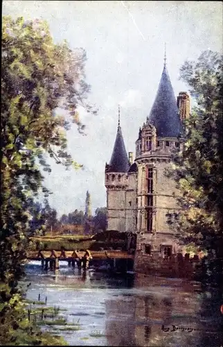 Künstler Ak Azay le Rideau Indre et Loire, Chateau, Renaissance