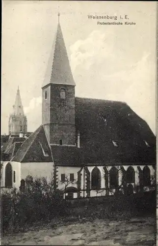 Ak Wissembourg Weißenburg Elsass Bas Rhin, Protestantische Kirche