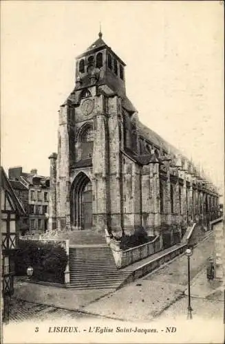 Ak Lisieux Calvados, L'Eglise Saint Jacques