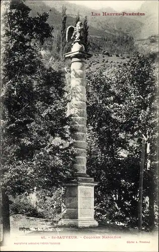 Ak Saint Sauveur Hautes Pyrénées, Colonne Napoleon