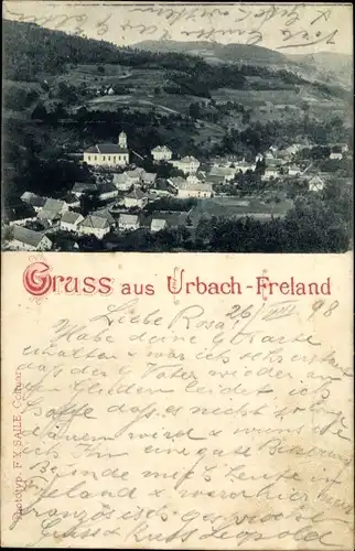 Ak Fréland Urbach bei Kaysersberg Elsass Haut Rhin, Gesamtansicht