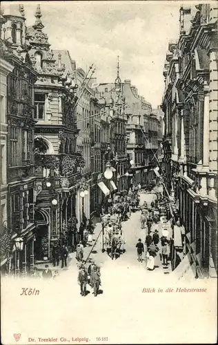 Ak Köln am Rhein, Hohestraße, Geschäfte