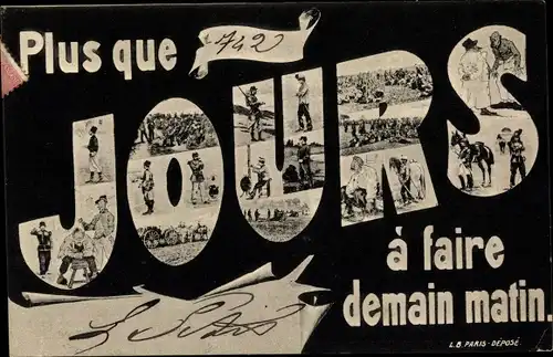 Buchstaben Ak Plus que Jours à faire demain matin