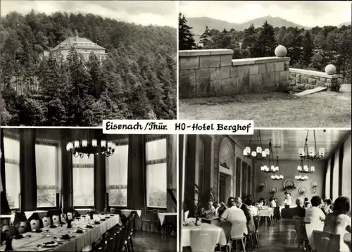 Ak Lutherstadt Eisenach in Thüringen, HO-Hotel Berghof, Restaurant