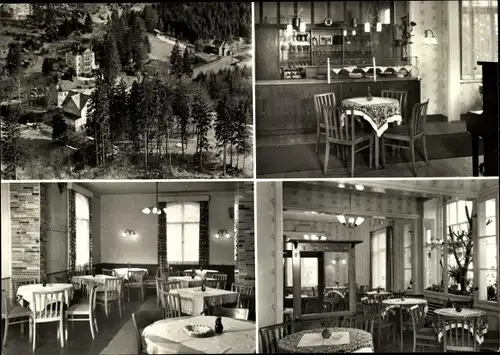 Ak Friedrichroda im Thüringer Wald, Cafe und Konditorei Waldschlösschen, Speisesaal, Außenansicht