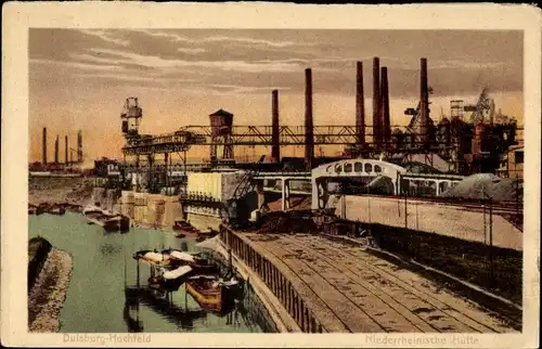 Ak Hochfeld Duisburg im Ruhrgebiet, Niederrheinische Hütte