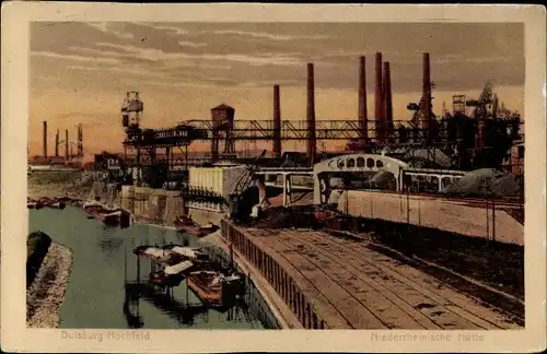 Ak Hochfeld Duisburg Nordrhein Westfalen, Partie an der Niederrheinischen Hütte