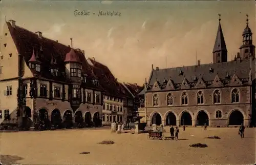 Ak Goslar am Harz, Marktplatz