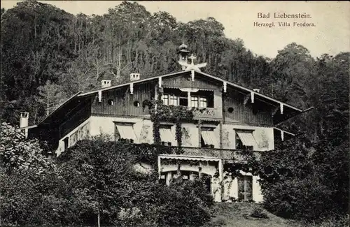 Ak Bad Liebenstein im Thüringer Wald, Herzogliche Villa Feodora, Außenansicht