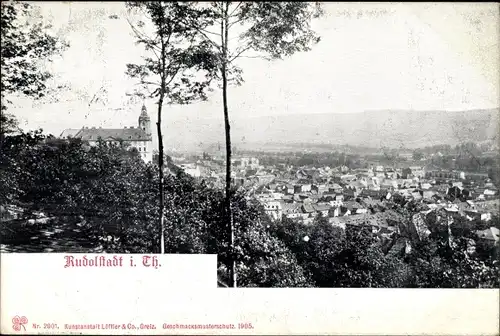 Ak Rudolstadt in Thüringen, Panorama, Schloss