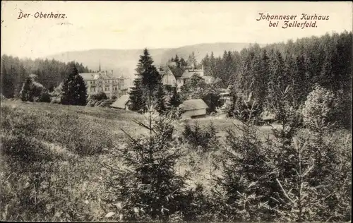 Ak Clausthal Zellerfeld im Oberharz, Johanneser Kurhaus, Panorama