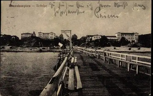 Ak Ostseebad Brunshaupten Kühlungsborn, Brücke, Strand