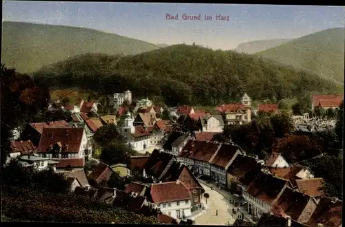 Ak Bad Grund im Harz, Panorama