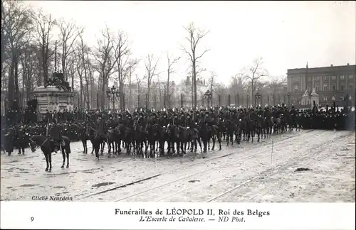 Ak Bruxelles Brüssel, Funerailles de Leopold II, Roi des Belges, Beerdigung