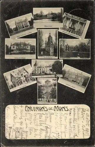 Ak Mons Wallonien Hennegau, Kirche, Chateau