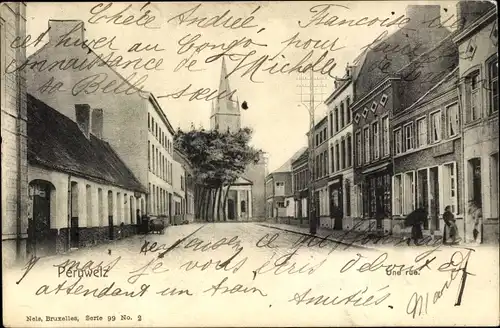 Ak Bon Secours Bonsecours Péruwelz Hennegau, Straßenpartie