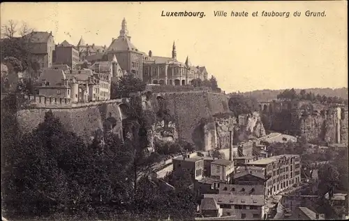 Ak Luxemburg Luxembourg, Ville haute et faubourg du Grund
