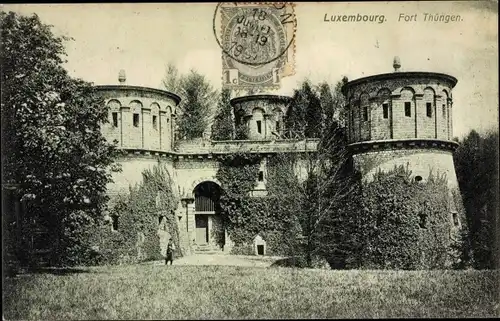 Ak Luxemburg Luxembourg, Fort Thüngen, Festung, Außenansicht