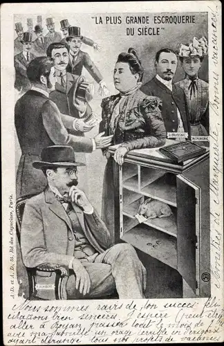 Ak La plus grande Escroquerie du Siecle, Hochstaplerin Therese Humbert, Affaire Humbert Crawford