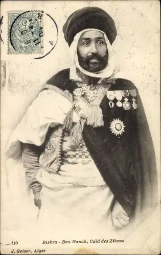 Ak Biskra Algerien, Ben Ganah, Bach Agha des Zibans, Algerischer Herrscher