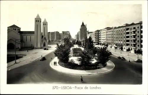 Ak Lisboa Lissabon Portugal, Praca de Londres, Platz