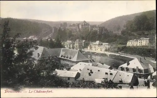 Ak Bouillon Wallonien Luxemburg, Le Chateau.fort, Schloss, Panorama