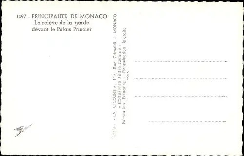 Ak Monte Carlo Monaco, La releve de la garde devant le Palais Princier