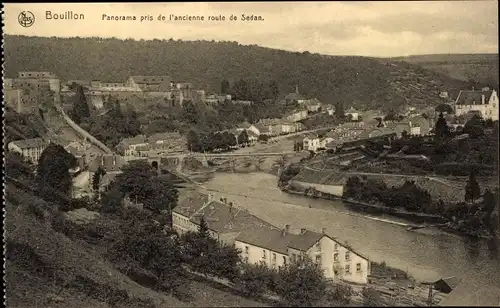Ak Bouillon Wallonien Luxemburg, Panorama pris de l'ancienne route de Sedan