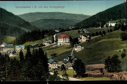 Ak Špindlerův Mlýn Spindelmühle Reg. Königgrätz, Ort mit dem Hochgebirge