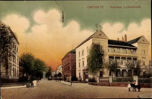 Ak Oschatz in Sachsen, Äußere Lutherstraße