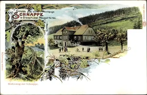 Ak Olešnice v Orlických horách Gießhübel Reg. Königgrätz, Weinhaus Schnappe