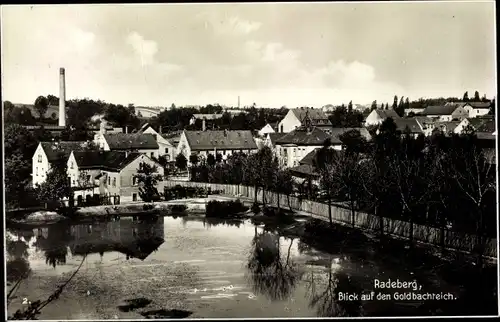 Ak Radeberg in Sachsen, Blick auf den Goldbachteich