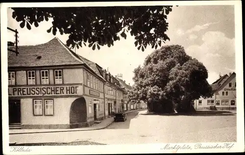 Ak Kölleda in Thüringen, Marktplatz, Preussischer Hof