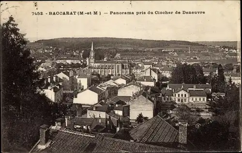 Ak Baccarat Lothringen Meurthe et Moselle, Panorama pris du Clocher de Deneuve, Blick v. Glockenturm