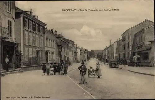 Ak Baccarat Meurthe et Moselle, Rue de Frouard, vers Sainte Catherine