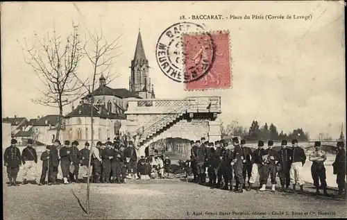 Ak Baccarat Meurthe et Moselle, Place du Patis