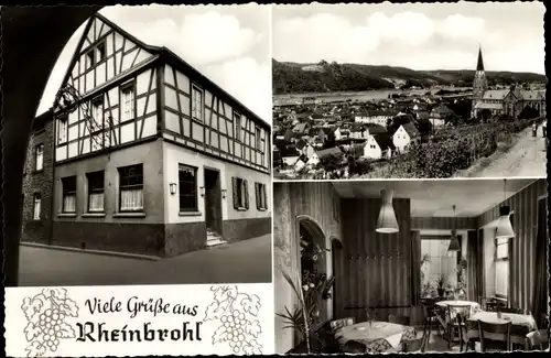 Ak Rheinbrohl am Mittelrhein, Im Krug zum grünen Kranze, Ort