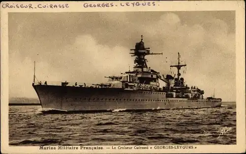 Ak Französisches Kriegsschiff, Le Croiseur Cuirasse Georges Leygues