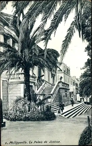 Ak Philippeville Skikda Algerien, Le Palaid de Justice, Gericht