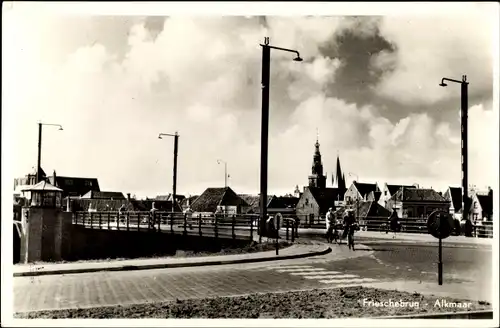 Ak Alkmaar Nordholland Niederlande, Frieschebrug