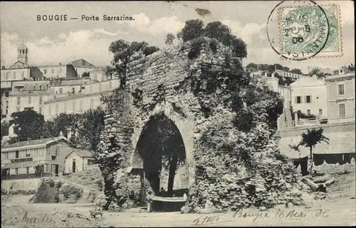 Ak Bougie Algerien, Porte Sarrazine, Torbogen