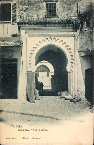 Ak Tanger Marokko, Portada de una Casa
