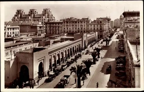 Ak Casablanca Marokko, Le marché central, Markthallen, Allee